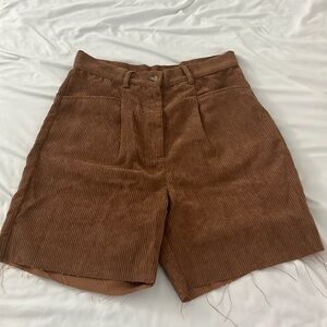 Princess Polly Corduroy  Cooper Shorts in Brown